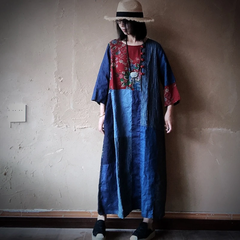Oversized Women Casual Linen Dress New Arrival 2026 Summer Vintage Style O-neck Patchwork Color Loose Female Long Dresses M2641
Oversized Women Casual Linen Dress New Arrival 2026 Summer Vintage Style O-neck Patchwork Color Loose Female Long Dresses M2641