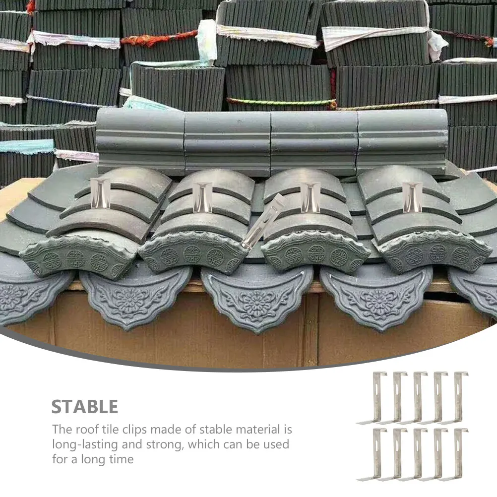 10pcs Anti-slip Durable Stainless Steel Roof Tile Clips 100mm Reusable Bracket Home Supplies Fixing Hooks Metal Hardware
10pcs Anti-slip Durable Stainless Steel Roof Tile Clips 100mm Reusable Bracket Home Supplies Fixing Hooks Metal Hardware
