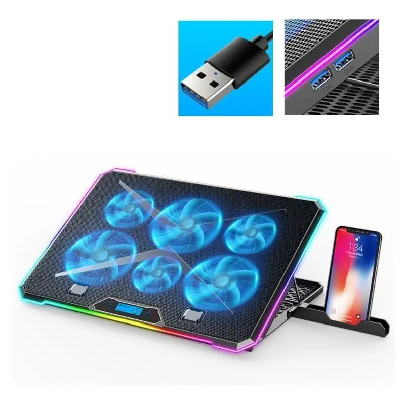 R53C Lightweight Laptop Cooling Pad Adjustable Height Laptop Fan Cooler
R53C Lightweight Laptop Cooling Pad Adjustable Height Laptop Fan Cooler