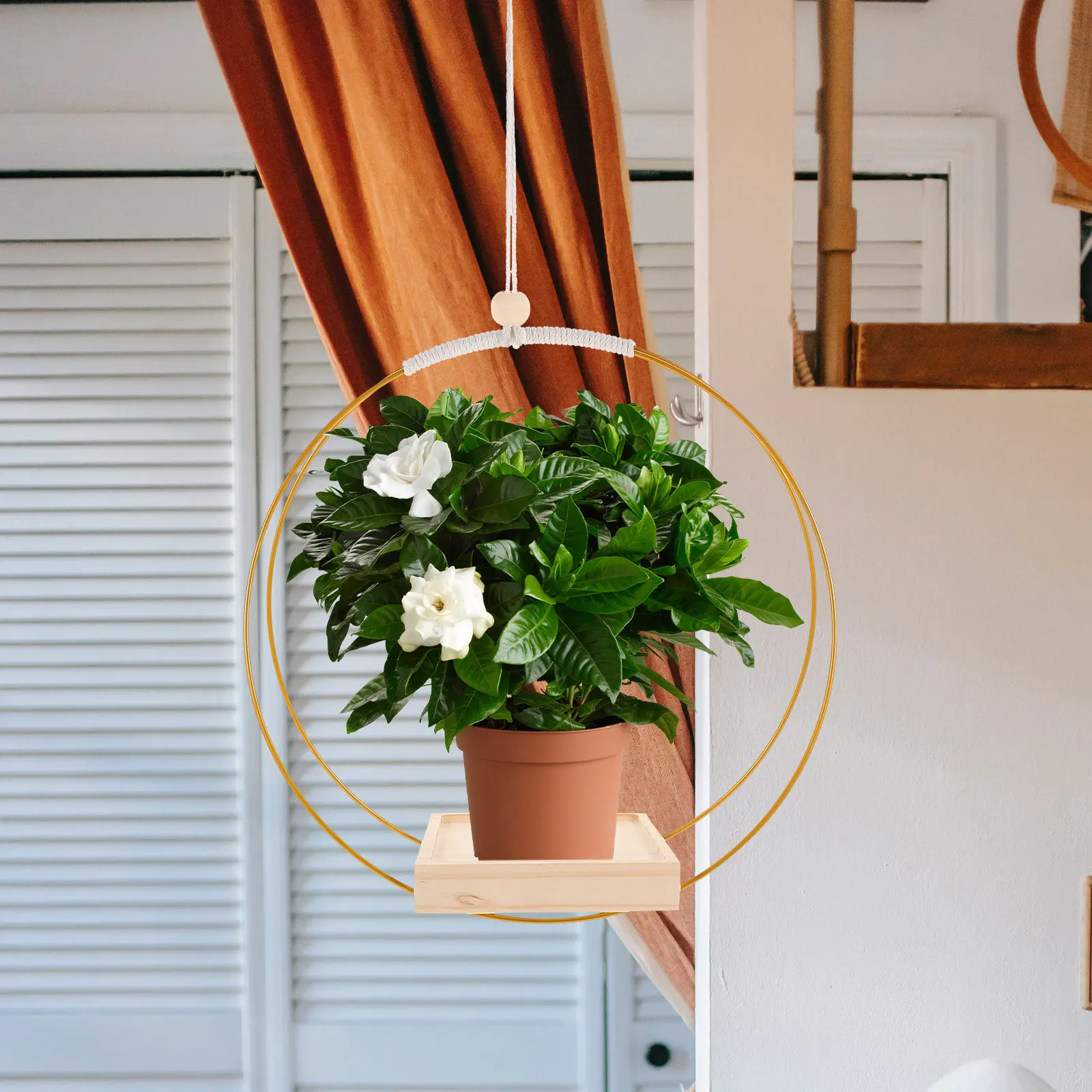 Hanging Planter Rack Thick Wooden Board Balcony Garden Flowerpot Holder Stylish Outdoor Plant Stand Hanging Flowerpot Holder
Hanging Planter Rack Thick Wooden Board Balcony Garden Flowerpot Holder Stylish Outdoor Plant Stand Hanging Flowerpot Holder