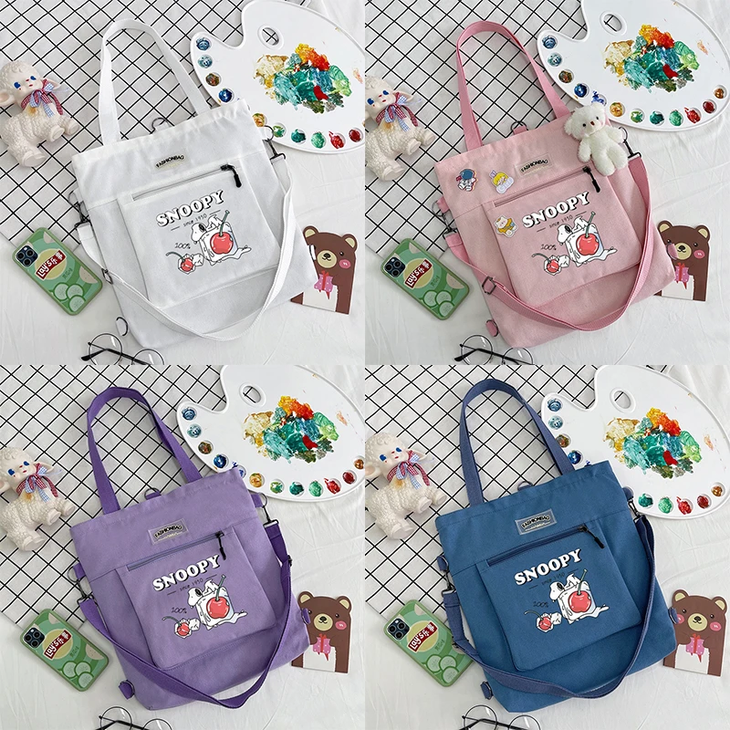 Kawaii Snoopy, милая холщовая сумка с героями мультфильмов, сумка через плечо на одно плечо, студенческая ручная сумка-тоут большой вместительности
Kawaii Snoopy, милая холщовая сумка с героями мультфильмов, сумка через плечо на одно плечо, студенческая ручная сумка-тоут большой вместительности