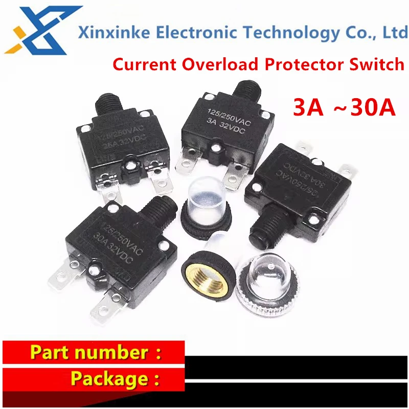 20PCS Current Overload Protector Switch Automatic/Manual Reset 3A ~ 30A 5/6/8/9/10/11/12/1/15/16/17/18A 20A 25A
20PCS Current Overload Protector Switch Automatic/Manual Reset 3A ~ 30A 5/6/8/9/10/11/12/1/15/16/17/18A 20A 25A