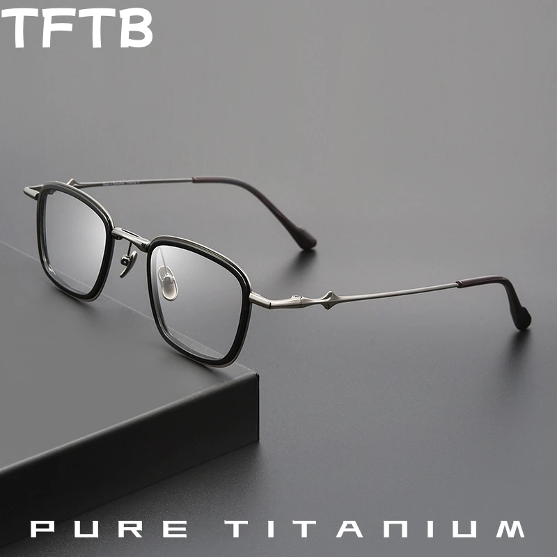 TFTB New Luxury Pure Titanium Men's Glasses Ultralight Retro Square Fashion Eyewear Optical Prescription Eyeglasses Frames 142mm
TFTB New Luxury Pure Titanium Men's Glasses Ultralight Retro Square Fashion Eyewear Optical Prescription Eyeglasses Frames 142mm