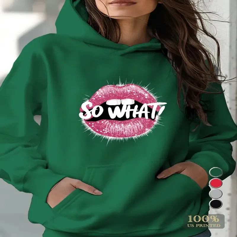 Зима-Осень Женская одежда больших размеров Женский свитшот Oversize So What White Text Большая губа с круглым вырезом Модный топ из чистого хлопка 
Зима-Осень Женская одежда больших размеров Женский свитшот Oversize So What White Text Большая губа с круглым вырезом Модный топ из чистого хлопка