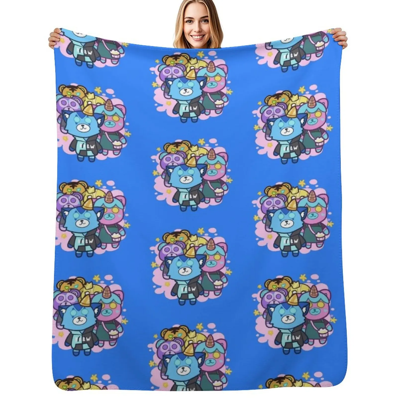 Krew Plushies Group Throw Blanket Modern Design Soft Blanket for Home Decor
Krew Plushies Group Throw Blanket Modern Design Soft Blanket for Home Decor