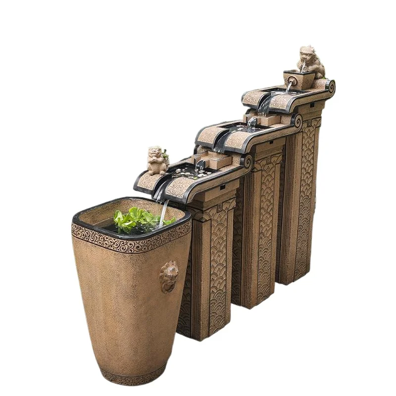 Outdoor flowing water ornaments Outdoor balcony landing large Chinese fish pond landscape Pixiu wealth courtyard
Outdoor flowing water ornaments Outdoor balcony landing large Chinese fish pond landscape Pixiu wealth courtyard