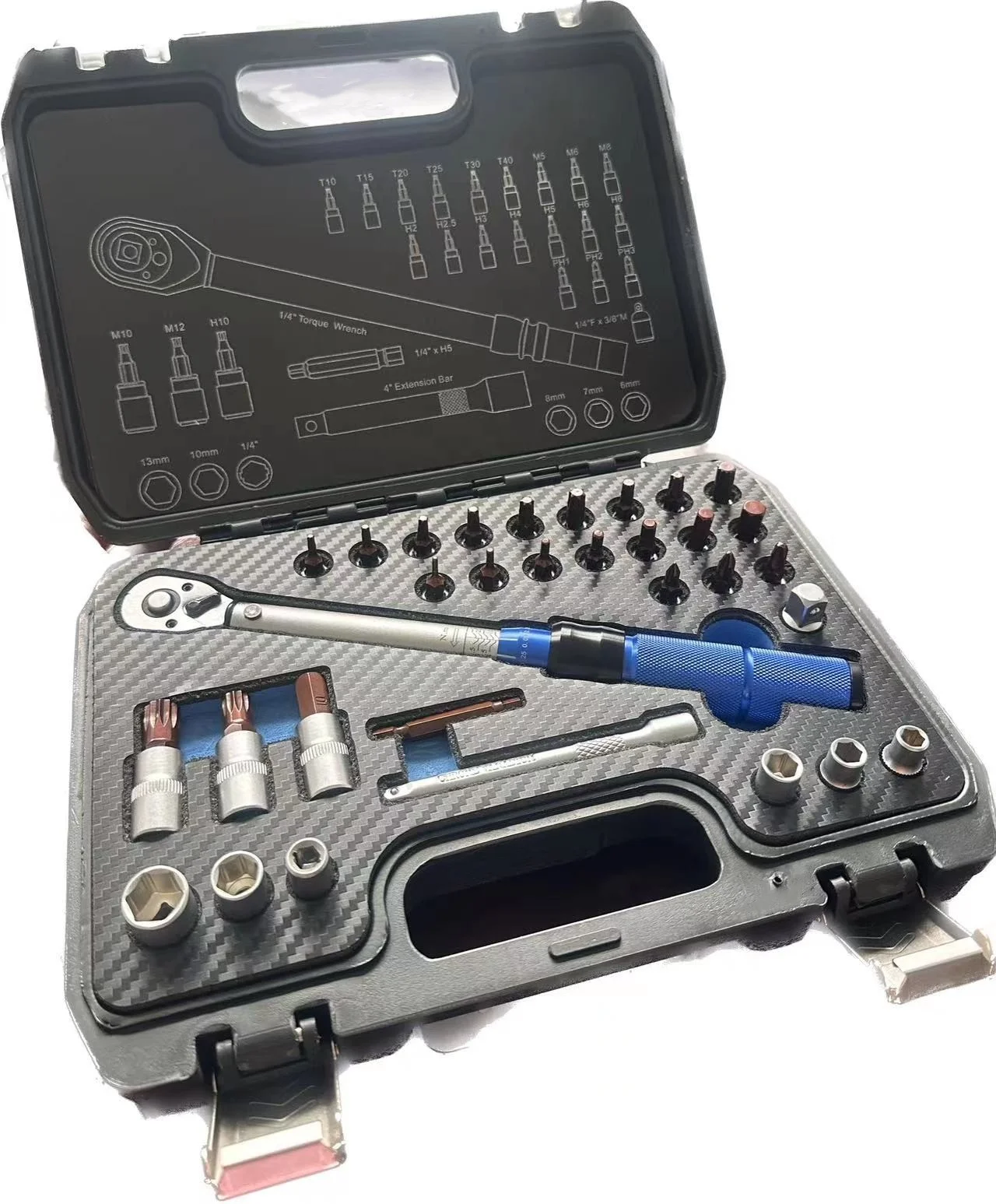 Extension Rod Bits Nut Inserts Adapters Bicycle Kit Precision Mechanics 32pcs 1/4 Inch Torque Wrench Kit
Extension Rod Bits Nut Inserts Adapters Bicycle Kit Precision Mechanics 32pcs 1/4 Inch Torque Wrench Kit