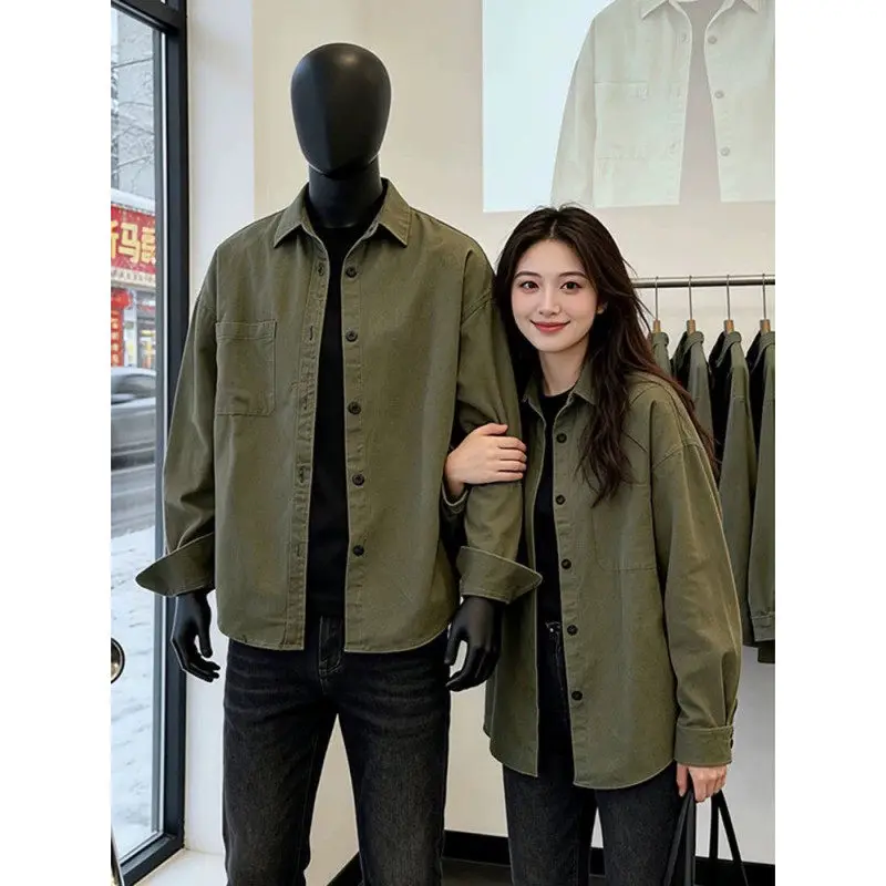 Casual Cotton Long Sleeve Shirt Korean Style Men's Spring Autumn Wear for Couples Comfortable Loose Fit Youth Fashion
Casual Cotton Long Sleeve Shirt Korean Style Men's Spring Autumn Wear for Couples Comfortable Loose Fit Youth Fashion
