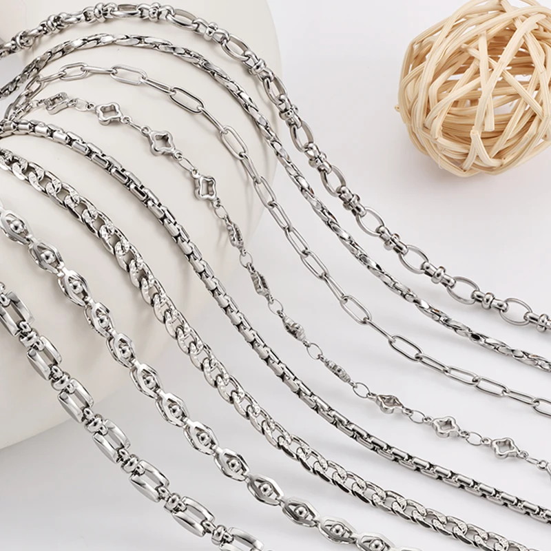 1Meter Stainless Steel Multi Styles Craft Chain For Needlework DIY Jewelry Materials Necklaces Bracelet Keychain Making Supplies
1Meter Stainless Steel Multi Styles Craft Chain For Needlework DIY Jewelry Materials Necklaces Bracelet Keychain Making Supplies