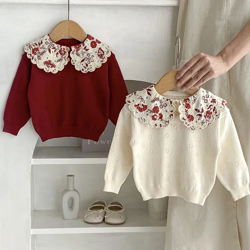 Kids Pullover Sweaters Long Sleeved Solid Color Stitching Newborn Baby Girls Sweaters Autumn Spring Children Clothing
Kids Pullover Sweaters Long Sleeved Solid Color Stitching Newborn Baby Girls Sweaters Autumn Spring Children Clothing