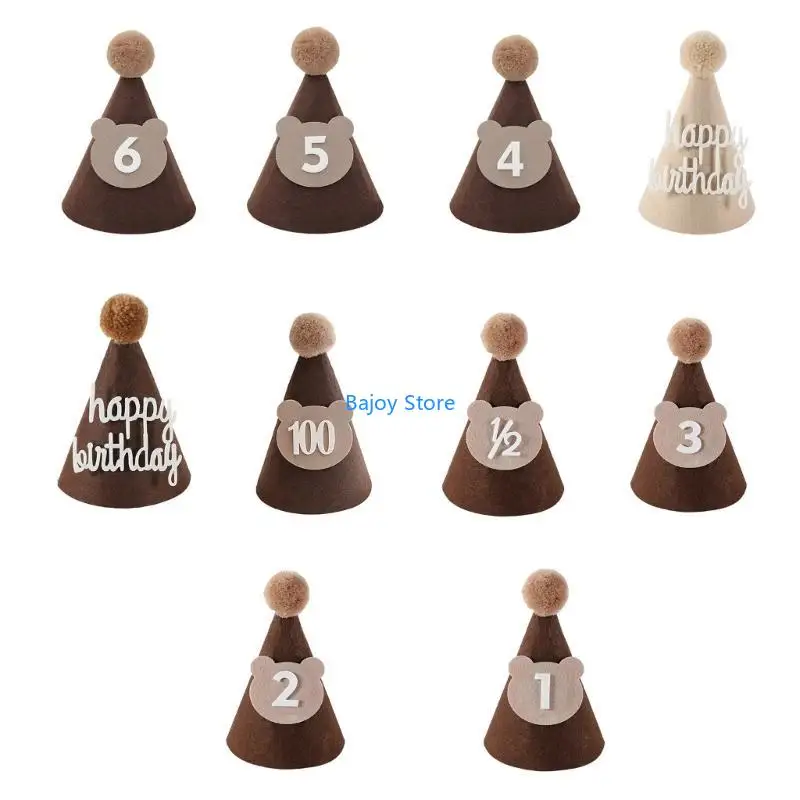 63HE Coffee Bear Baby Party Hat Brown Safe and Comfortable Shower Party Hats Great Headwear Photo Props for Special Day
63HE Coffee Bear Baby Party Hat Brown Safe and Comfortable Shower Party Hats Great Headwear Photo Props for Special Day