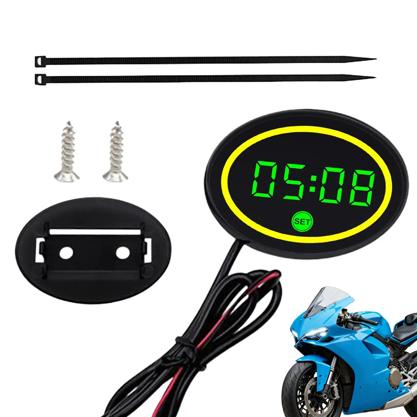 Мини-часы для мотоцикла, маленькие водонепроницаемые светодиодные часы для мотоцикла, измеритель температуры напряжения для женщин, подростков, любителей велоспорта, поездок на работу
Мини-часы для мотоцикла, маленькие водонепроницаемые светодиодные часы для мотоцикла, измеритель температуры напряжения для женщин, подростков, любителей велоспорта, поездок на работу