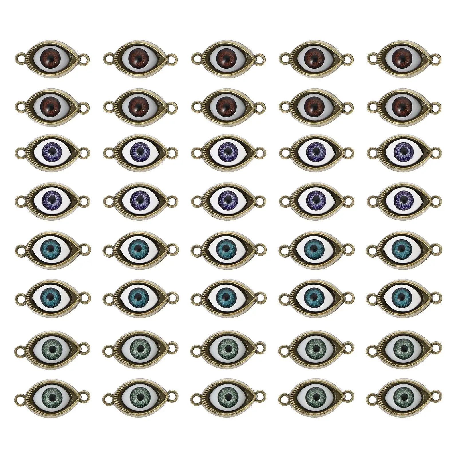 40pcs Vintage Alloy Pendant Charm Eye Shaped Mini Evil Jewelry Charms for Bracelet Necklace Making Crafts Accessories
40pcs Vintage Alloy Pendant Charm Eye Shaped Mini Evil Jewelry Charms for Bracelet Necklace Making Crafts Accessories