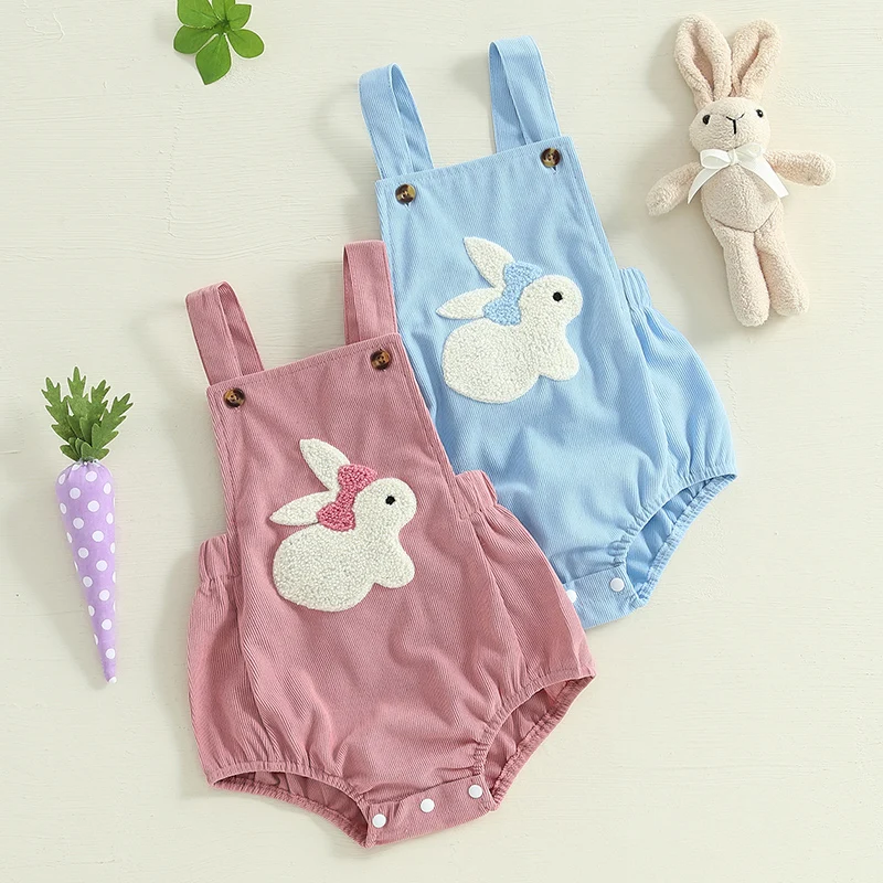 Baby Easter Romper Sleeveless Square Neck Bunny Embroidery Bodysuit Spring Summer Newborn Overalls
Baby Easter Romper Sleeveless Square Neck Bunny Embroidery Bodysuit Spring Summer Newborn Overalls