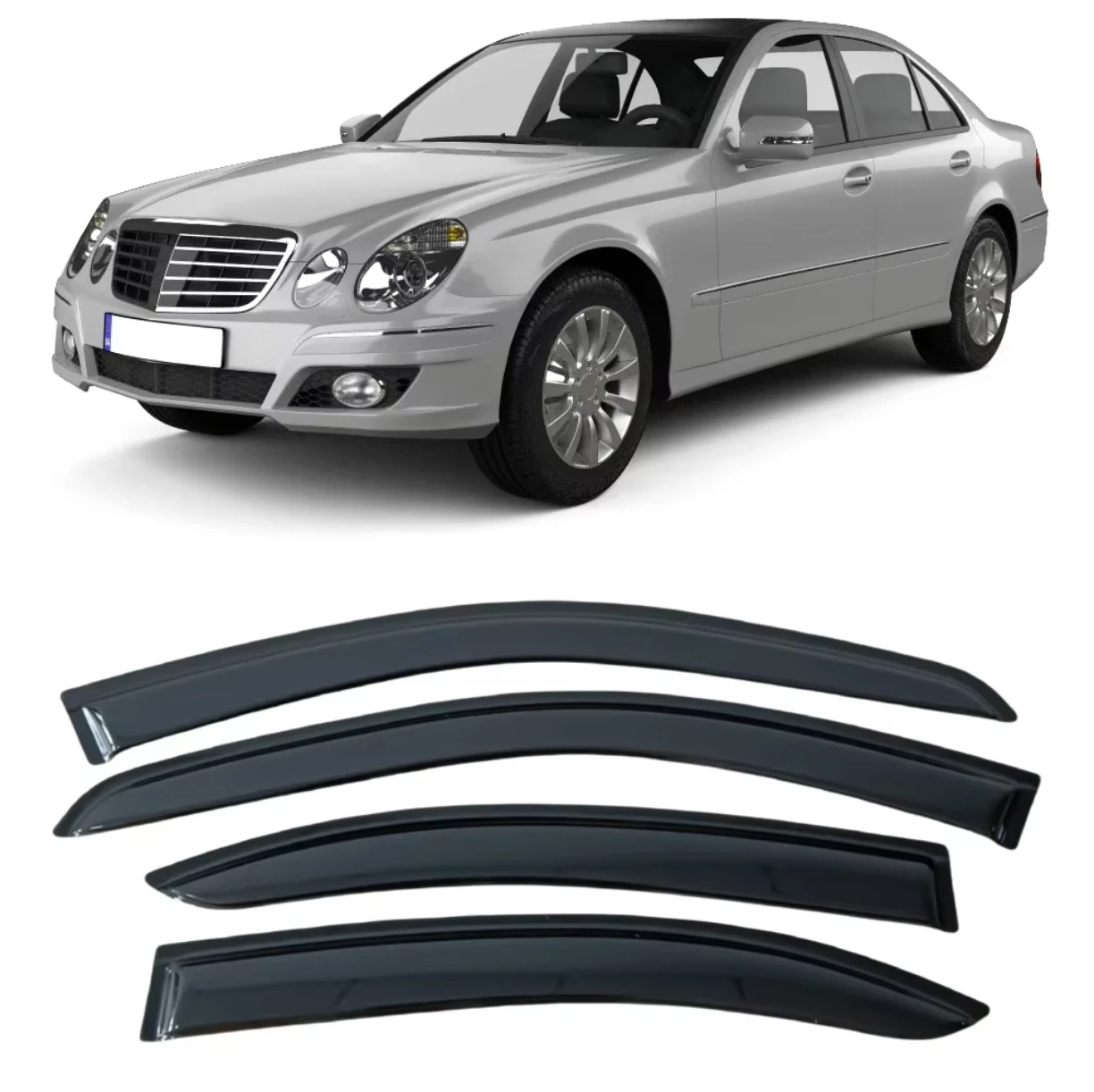 Window Visor for MERCEDES-BENZ E-CLASS W211 Sedan 2003 2004 2005 2006 2007 2008 2009 Wind Deflectors Rain Guards Door Ventvisor
Window Visor for MERCEDES-BENZ E-CLASS W211 Sedan 2003 2004 2005 2006 2007 2008 2009 Wind Deflectors Rain Guards Door Ventvisor