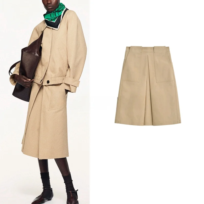 Summer New Standard Fit Zipper Central Pleat Decorated Midi A-Line Skirt Women's Fashion Polyester Fiber mid Waist Skirt
Summer New Standard Fit Zipper Central Pleat Decorated Midi A-Line Skirt Women's Fashion Polyester Fiber mid Waist Skirt