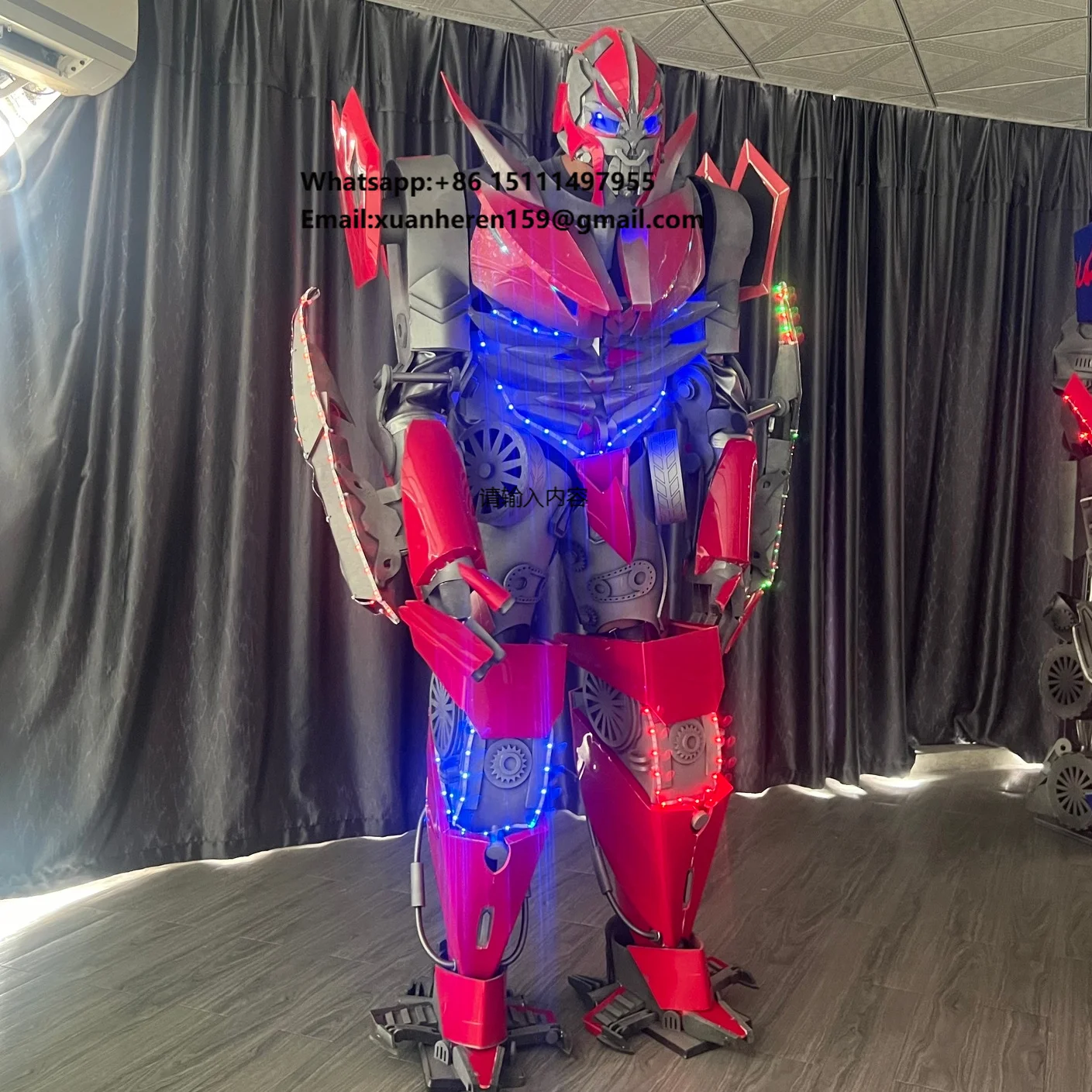 Huge Size Robot Suits Wearing Led Light Robot Perform for Children VR Industry Carnival Entertainment DJ Show
Huge Size Robot Suits Wearing Led Light Robot Perform for Children VR Industry Carnival Entertainment DJ Show