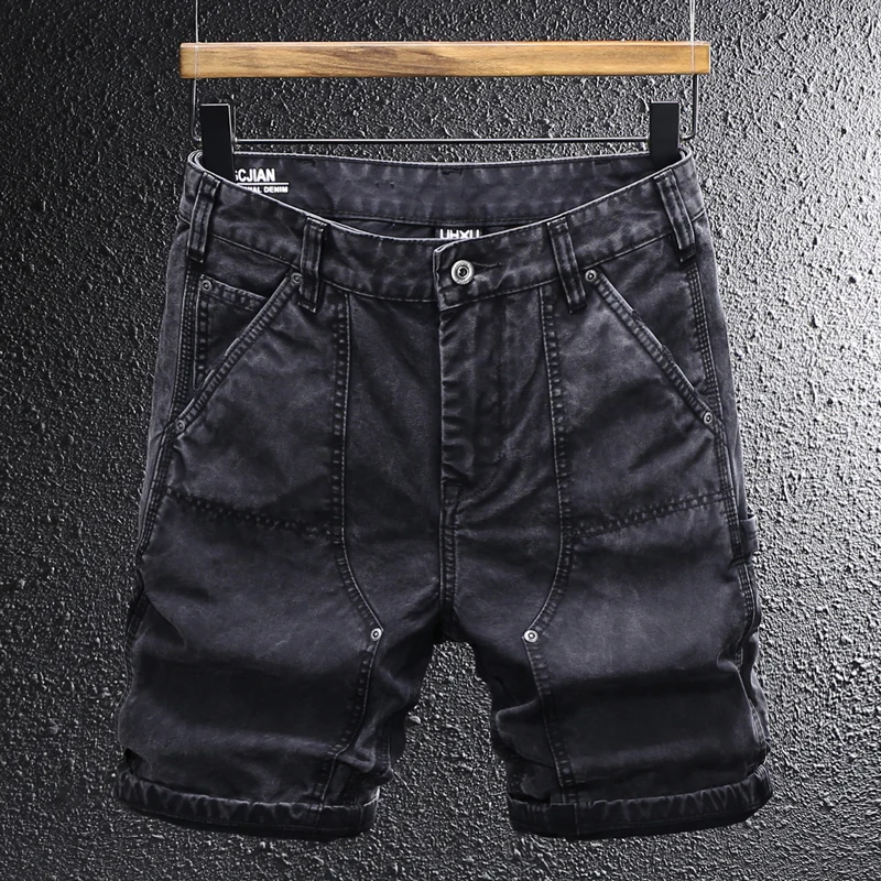 Y2K Fashion New Black Men's Denim Shorts Washed Nostalgic Stretch Slimming Designer High Street Hip Hop Brand Splicing Shorts Ho
Y2K Fashion New Black Men's Denim Shorts Washed Nostalgic Stretch Slimming Designer High Street Hip Hop Brand Splicing Shorts Ho