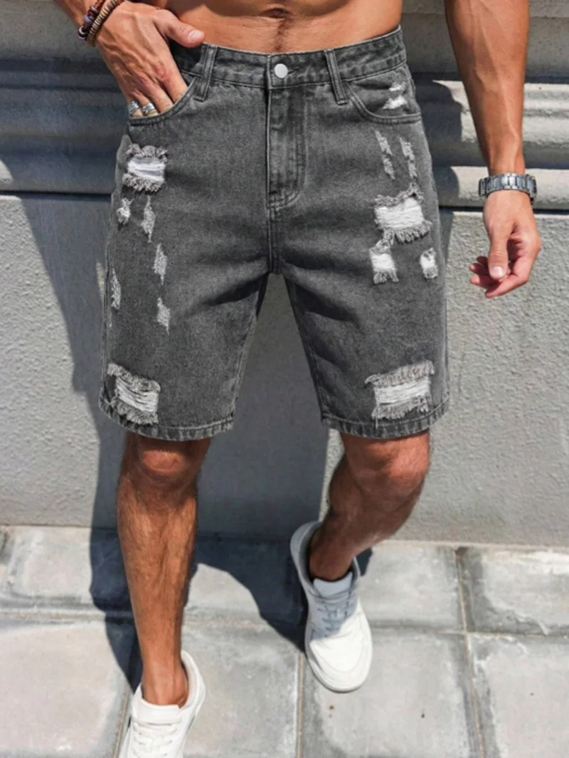 Men's American High-Street Washed Baggy Denim Shorts
Men's American High-Street Washed Baggy Denim Shorts