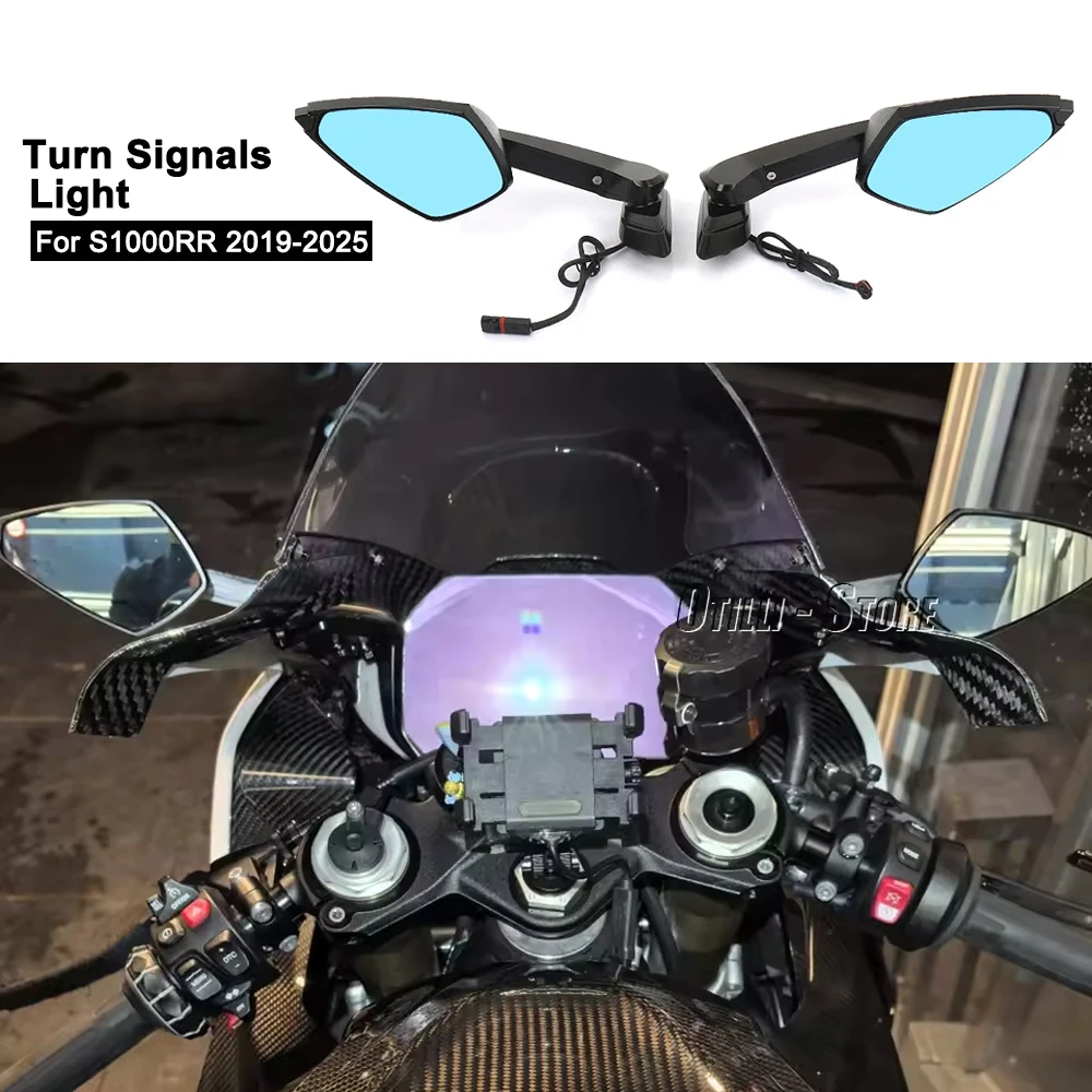 Motorcycle Rearview MIrror With LED Turn Signal Light LED Side Mirrors For BMW S 1000 RR S1000 RR S1000RR 2019-2025
Motorcycle Rearview MIrror With LED Turn Signal Light LED Side Mirrors For BMW S 1000 RR S1000 RR S1000RR 2019-2025