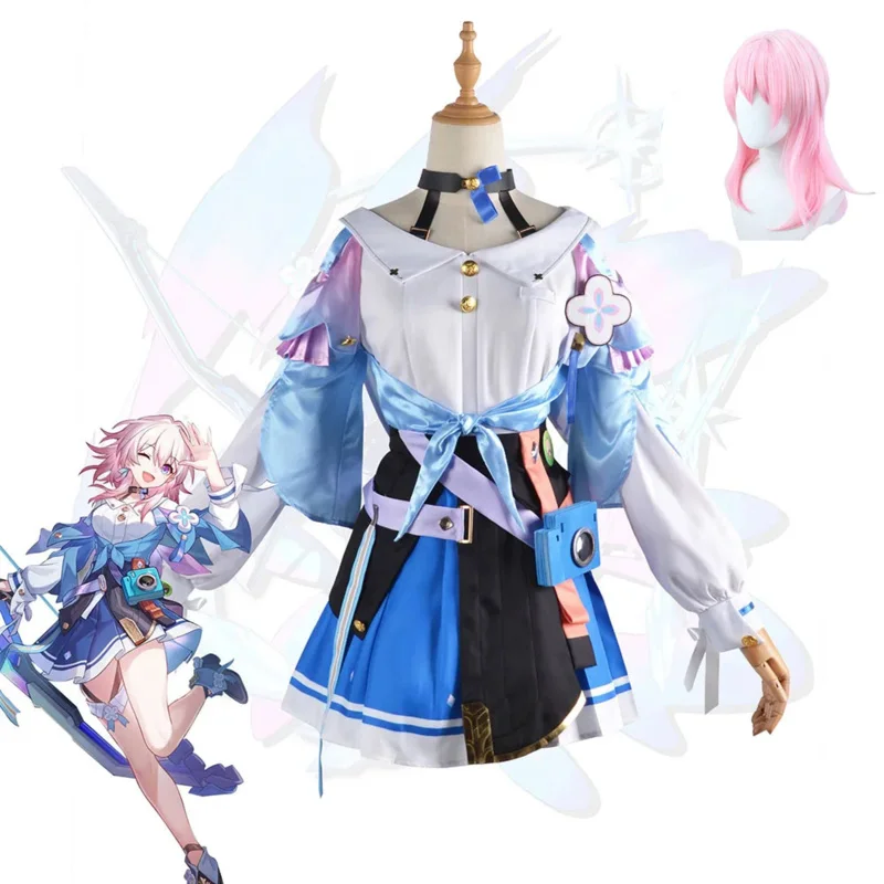 Game March 7th Costume Honkai Star Rail Bailu Full Set Dress Outfit with Cosplay Wigs Qingque Halloween Party Uniform
Game March 7th Costume Honkai Star Rail Bailu Full Set Dress Outfit with Cosplay Wigs Qingque Halloween Party Uniform