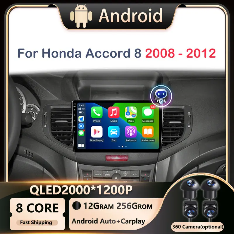 9" 4G Android OS Car Multimedia Video Player Radio Navigation GPS Stereo BT 5.0 2DIN DVR for Honda Accord 8 2008 - 2012 Car
9" 4G Android OS Car Multimedia Video Player Radio Navigation GPS Stereo BT 5.0 2DIN DVR for Honda Accord 8 2008 - 2012 Car