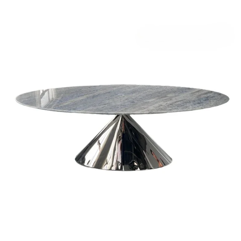 Blue crystal luxury stone dining table household Italian minimalist stainless steel dining table oval high-end villa
Blue crystal luxury stone dining table household Italian minimalist stainless steel dining table oval high-end villa
