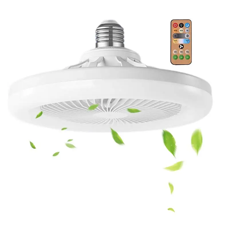 LED Light Fan E27 Converter Base Ceiling Fan Bedroom, Kitchen Toilet Smart Silent Ceiling Fan with Remote Control and Lighting 
LED Light Fan E27 Converter Base Ceiling Fan Bedroom, Kitchen Toilet Smart Silent Ceiling Fan with Remote Control and Lighting