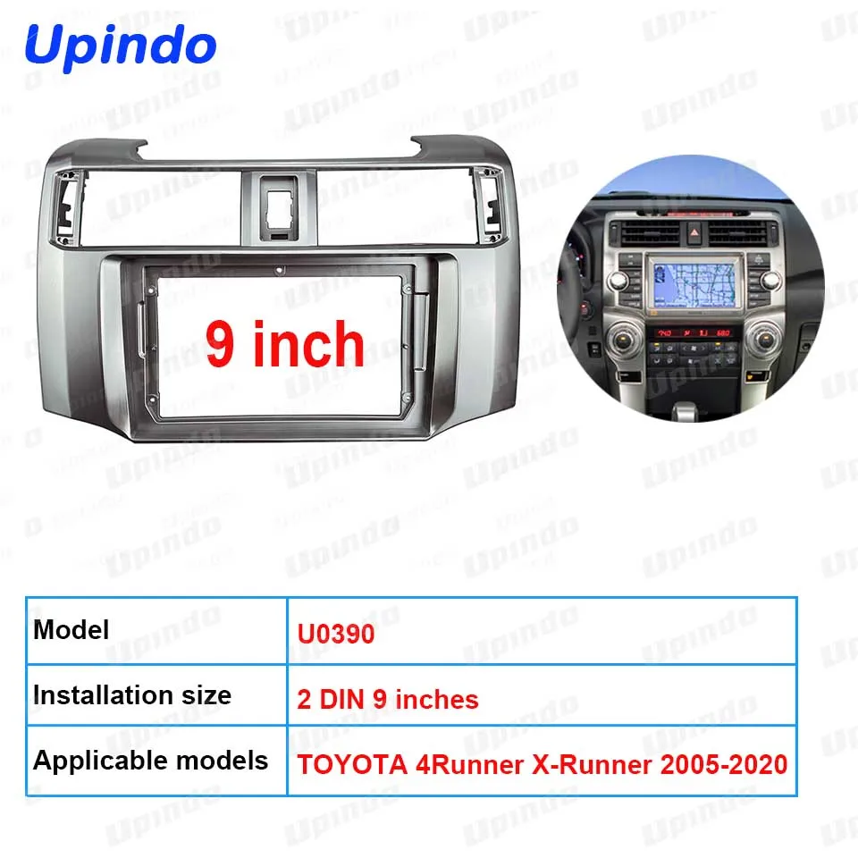Upindo 9" Android Car Stereo Dash Frame for Toyota 4Runner X-Runner 2005-2020 - 2 Din GPS Multimedia Panel Installation Kit
Upindo 9" Android Car Stereo Dash Frame for Toyota 4Runner X-Runner 2005-2020 - 2 Din GPS Multimedia Panel Installation Kit