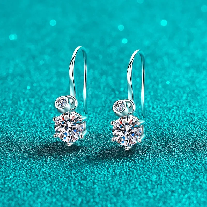 Moissanite Drop Earring Women S925 Pure Silver Classic Six Claw Laboratory Diamond Fashion Wedding Jewelry
Moissanite Drop Earring Women S925 Pure Silver Classic Six Claw Laboratory Diamond Fashion Wedding Jewelry
