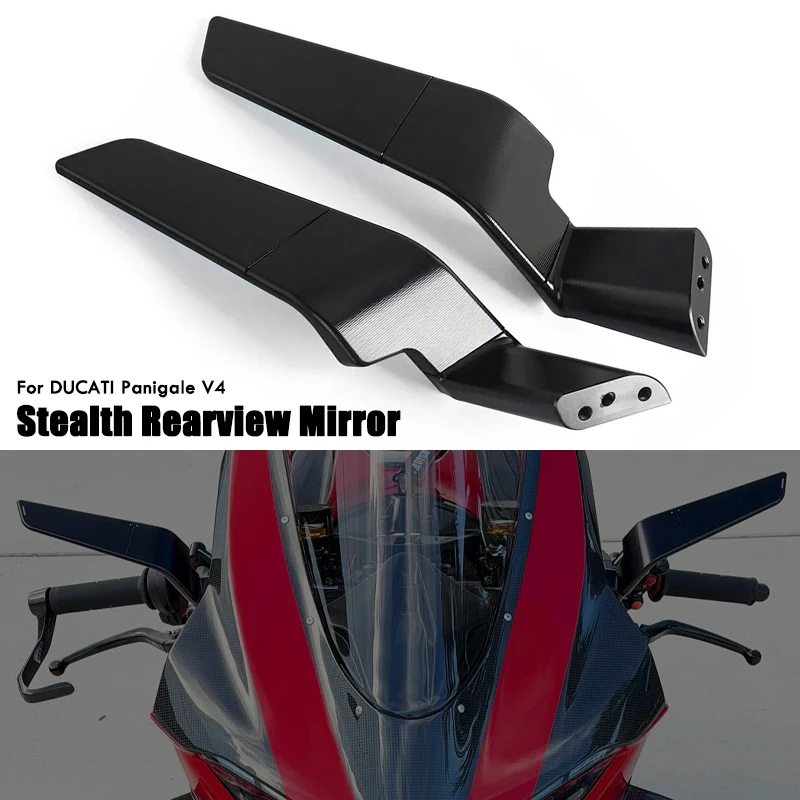 For DUCATI Panigale V4 V4S V4R 2025-2026 Motorcycle Adjustable Rotating Reversing Side Mirror Stealth Rearview Mirrors Wind Wing
For DUCATI Panigale V4 V4S V4R 2025-2026 Motorcycle Adjustable Rotating Reversing Side Mirror Stealth Rearview Mirrors Wind Wing