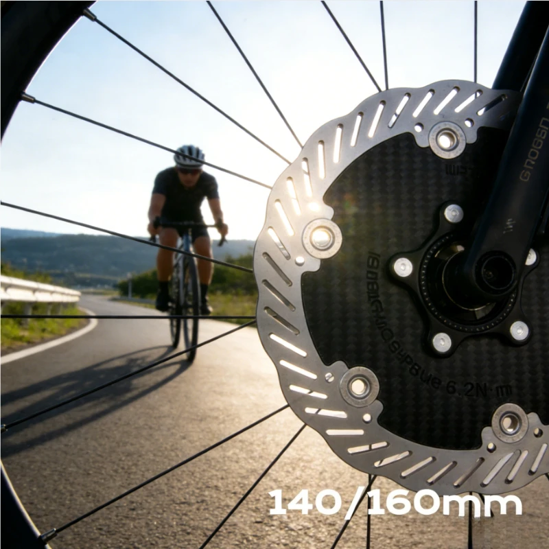 Тормозной диск из углеродного волокна 140 мм/160 мм: легкий плавающий ротор, 6 болтов для деталей MTB и шоссейного велосипеда
Тормозной диск из углеродного волокна 140 мм/160 мм: легкий плавающий ротор, 6 болтов для деталей MTB и шоссейного велосипеда