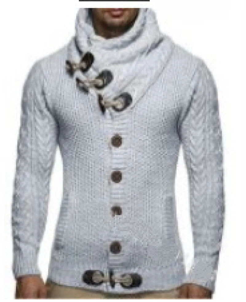 Boys Gray Horn Button Sweater Winter Cardigan Men Thick Vintage Knitted Turtleneck Grey Sweater Oversize Male Casual Knitwear
Boys Gray Horn Button Sweater Winter Cardigan Men Thick Vintage Knitted Turtleneck Grey Sweater Oversize Male Casual Knitwear