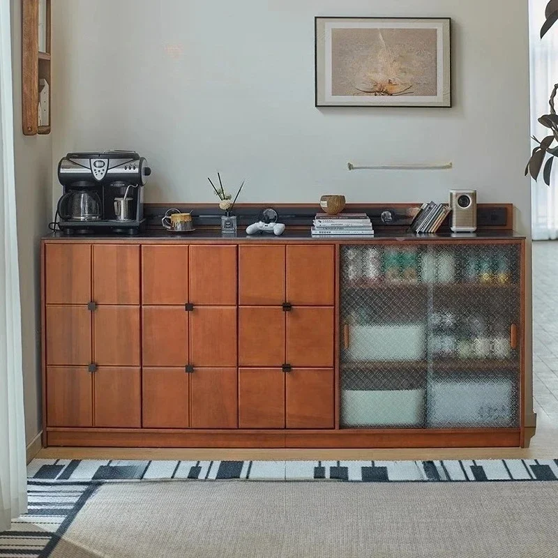 Solid wood coffee dining side Chinese retro tea living room chest storage against the wall
Solid wood coffee dining side Chinese retro tea living room chest storage against the wall