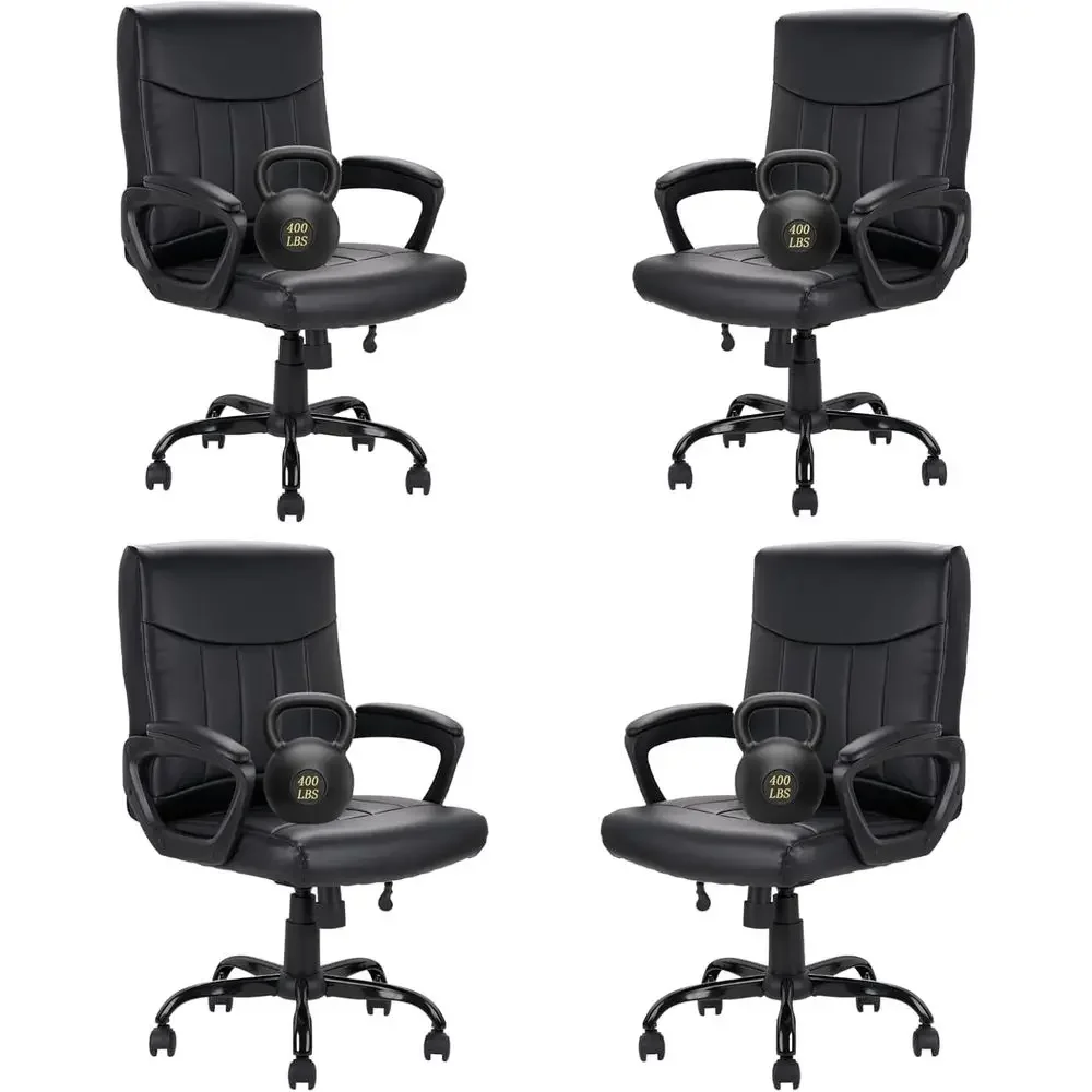 Ergonomic Swivel Office Chair with Lumbar Support and Padded Armrests for Home or Work Desk, 4-Pack
Ergonomic Swivel Office Chair with Lumbar Support and Padded Armrests for Home or Work Desk, 4-Pack