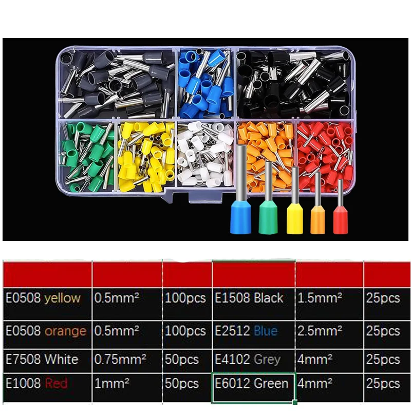 400pcs Tube Type Terminal Set European Type Tube Type Terminal Combination Boxed Cold Pressing Terminal
400pcs Tube Type Terminal Set European Type Tube Type Terminal Combination Boxed Cold Pressing Terminal