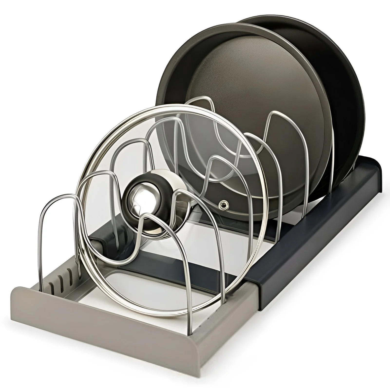 Expandable Stainless Steel Storage Rack Kitchen Cabinet Holder for Pan Pot Lid Cutting Board Drying Cookware Dish Rack Organizer
Expandable Stainless Steel Storage Rack Kitchen Cabinet Holder for Pan Pot Lid Cutting Board Drying Cookware Dish Rack Organizer