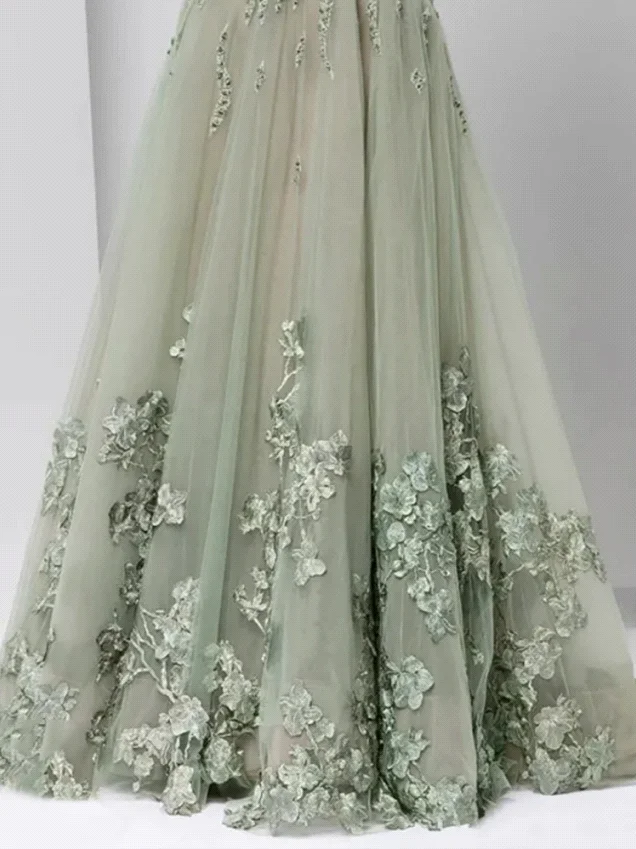 MisShow Customized Light Green Evening Dress – Elegant Beaded Floral Embroidery & A Line Tulle Skirt for Special Occasions
MisShow Customized Light Green Evening Dress – Elegant Beaded Floral Embroidery & A Line Tulle Skirt for Special Occasions