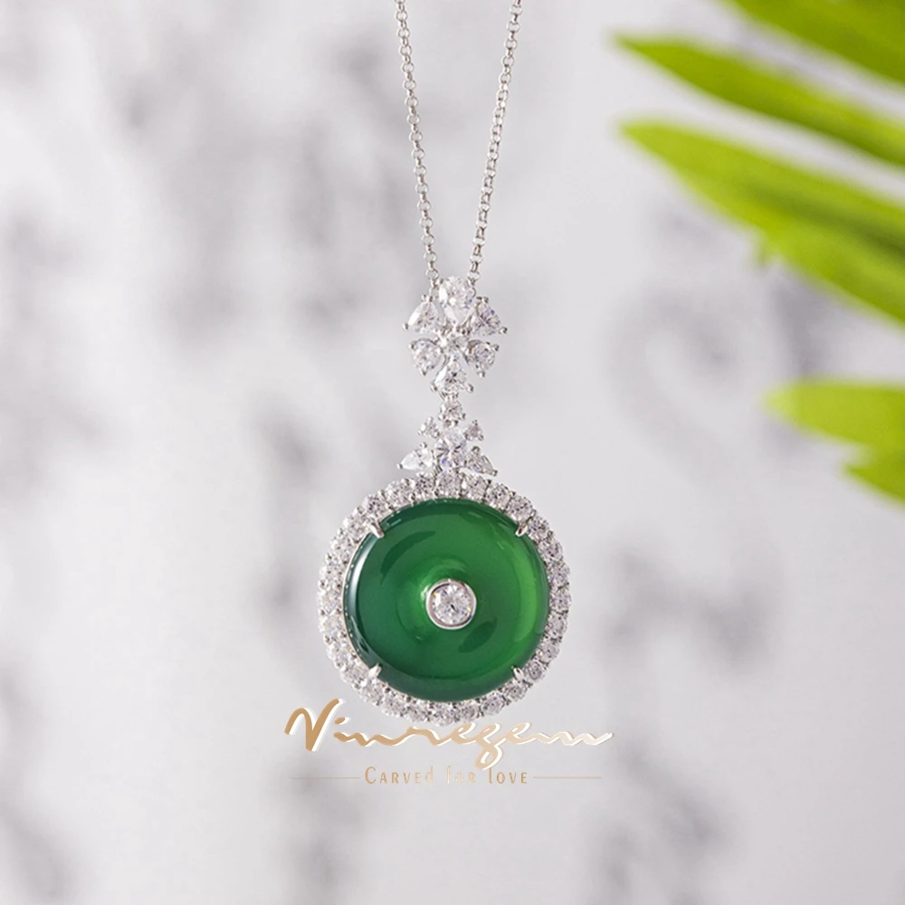 Vinregem 25MM Natural Jade High Carbon Diamond Gems Vintage Pendant Necklaces 925 Sterling Silver Fine Jewelry Anniversary Gifts
Vinregem 25MM Natural Jade High Carbon Diamond Gems Vintage Pendant Necklaces 925 Sterling Silver Fine Jewelry Anniversary Gifts
