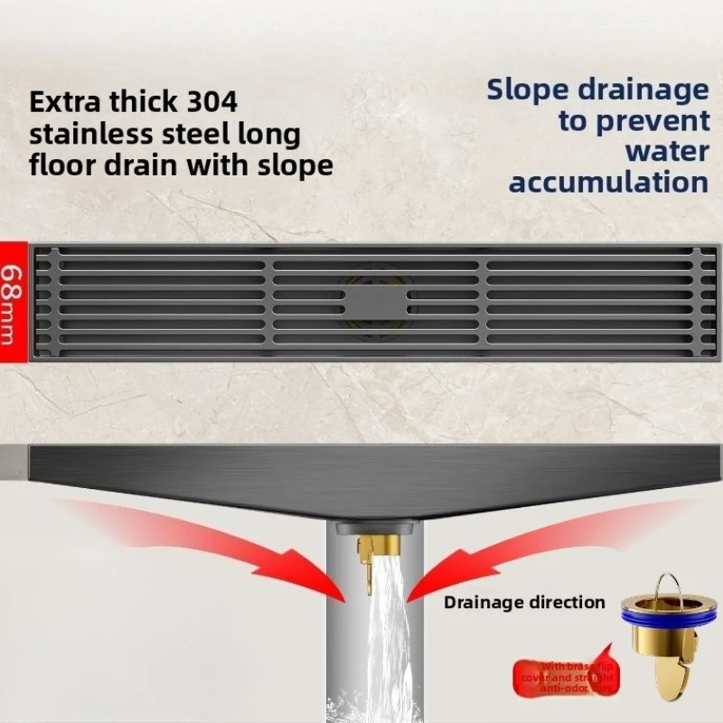 68MM broadband slope floor drain toilet 304 stainless steel high drainage capacity anti odor and insect floor drain
68MM broadband slope floor drain toilet 304 stainless steel high drainage capacity anti odor and insect floor drain