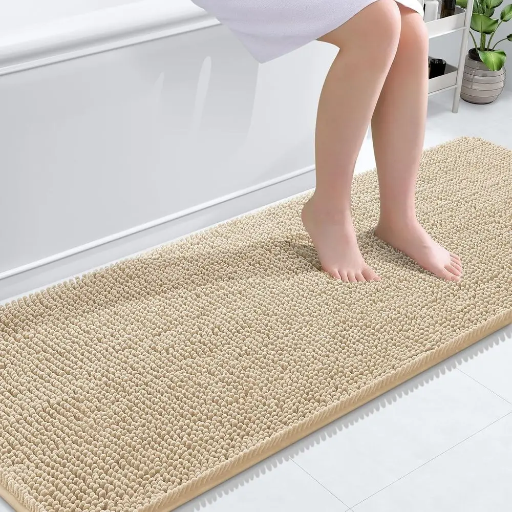 70x24 Soft Absorbent Chenille Bath Rugs with Rubber Backing, Quick Dry, Washable Mats for Bath, Tub, Shower, Home Decor, Beige
70x24 Soft Absorbent Chenille Bath Rugs with Rubber Backing, Quick Dry, Washable Mats for Bath, Tub, Shower, Home Decor, Beige