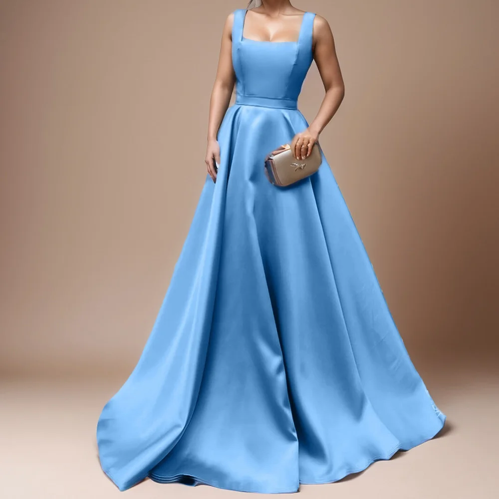 Sleeveless Spaghetti Straps Satin Strapless Floor Length A-Line Evening Dress Panel Train Bow Zipper Back Fashion Solid Color
Sleeveless Spaghetti Straps Satin Strapless Floor Length A-Line Evening Dress Panel Train Bow Zipper Back Fashion Solid Color