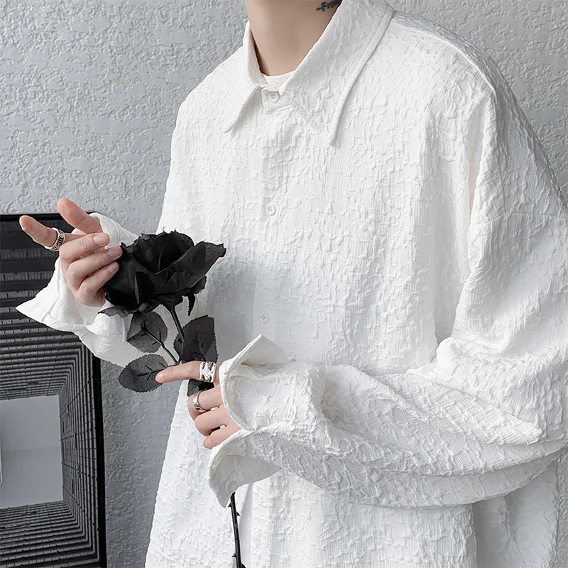 Men's Special Chic Long Sleeve Shirts Korean Lapel Shirt Fashion Casual Oversize Shirt Coat High Quality Solid Simple Clothing
Men's Special Chic Long Sleeve Shirts Korean Lapel Shirt Fashion Casual Oversize Shirt Coat High Quality Solid Simple Clothing