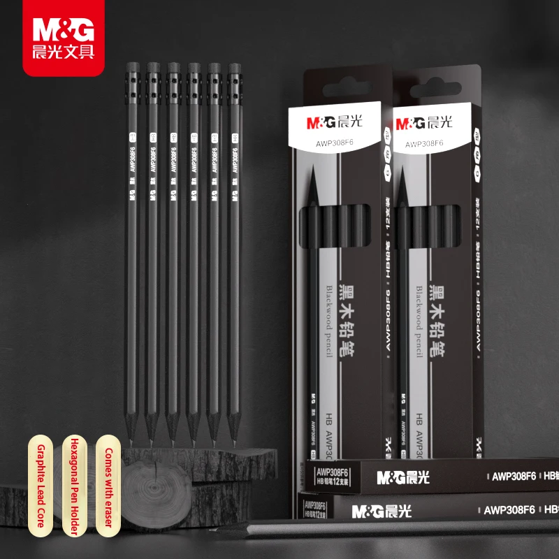 M&G 12 Pcs HB & 2B Wooden Pencil Graphite Lead Core For Office School Student Writing Drawing Sketch Stationery Supplies Gift
M&G 12 Pcs HB & 2B Wooden Pencil Graphite Lead Core For Office School Student Writing Drawing Sketch Stationery Supplies Gift
