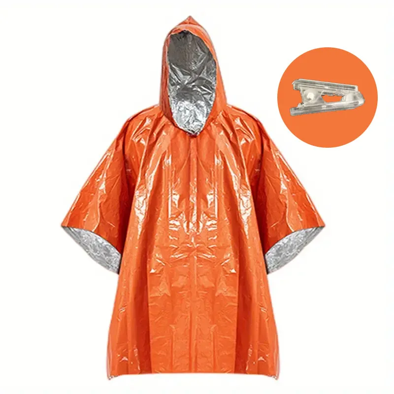 Disposable Outdoor Raincoat Orange One-Piece Life-Saving for Camping, Hiking Climbing Hypothermia Protection
Disposable Outdoor Raincoat Orange One-Piece Life-Saving for Camping, Hiking Climbing Hypothermia Protection