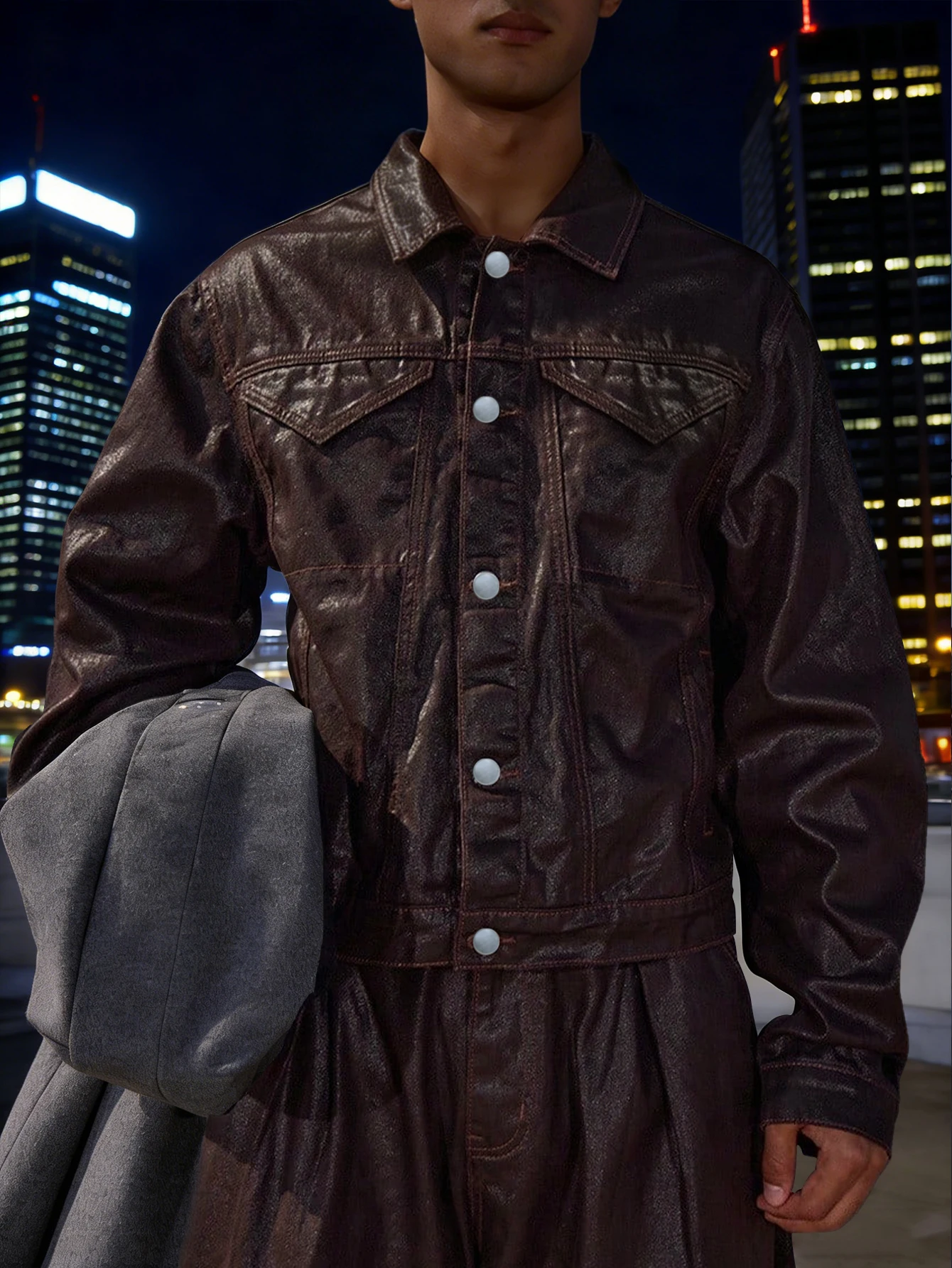 Men's Leather Jacket 2026 High Street Street Motorcycle Men's PU Jacket Trendy Fashion Spring Autumn Men's Clothes
Men's Leather Jacket 2026 High Street Street Motorcycle Men's PU Jacket Trendy Fashion Spring Autumn Men's Clothes