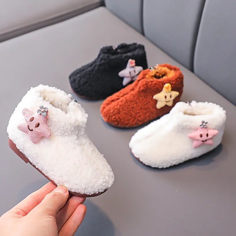 Kids Cotton Shoes Plush Warm Ankle Boots Autumn Winter Lightweight Anti-slip Soft Sole Girls Shoes Cute Baby Short Boots Ботинки
Kids Cotton Shoes Plush Warm Ankle Boots Autumn Winter Lightweight Anti-slip Soft Sole Girls Shoes Cute Baby Short Boots Ботинки