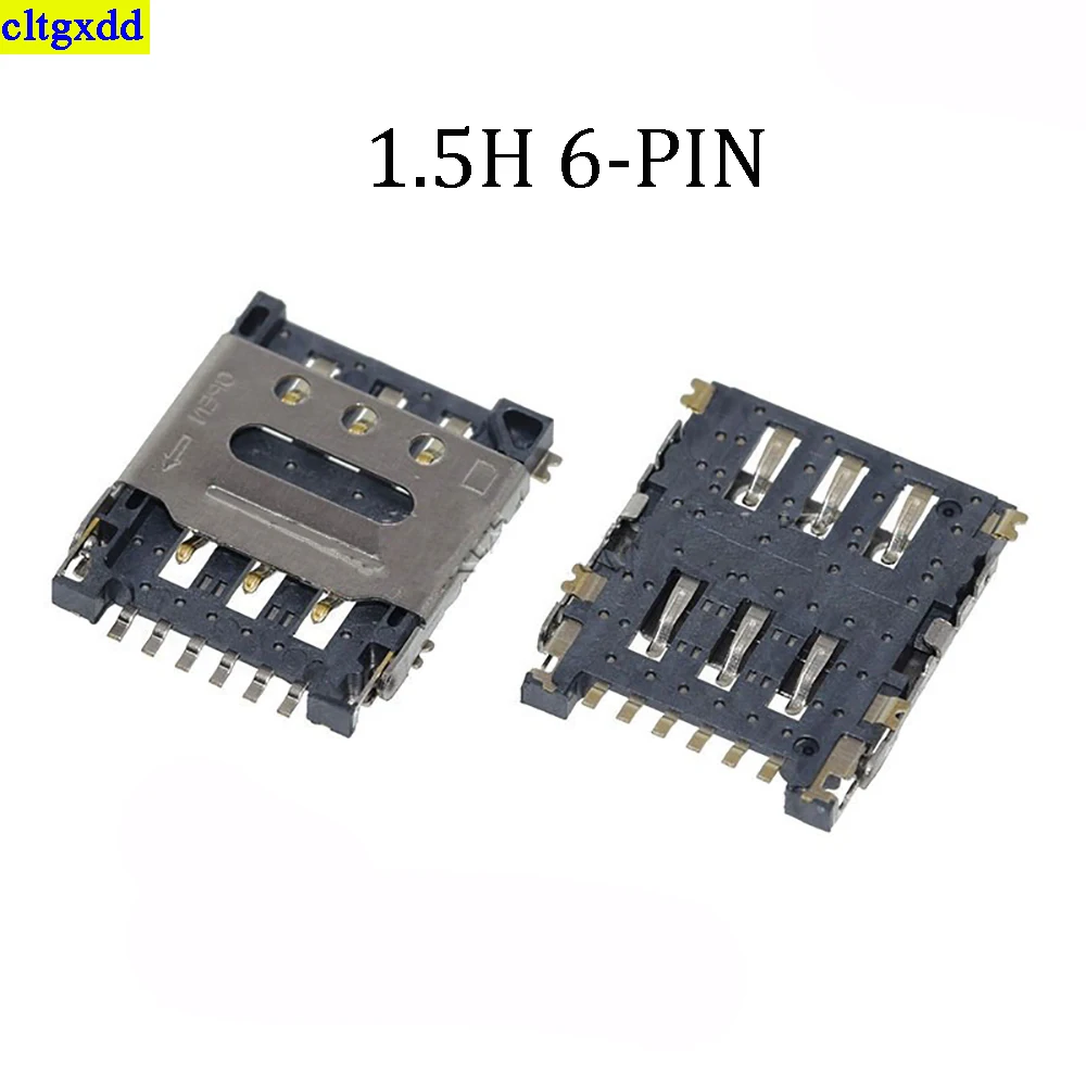 Cltgxdd 10piece NANO SIM card holder 1.5H 6P flip cover holder connector mini phone card slot
Cltgxdd 10piece NANO SIM card holder 1.5H 6P flip cover holder connector mini phone card slot