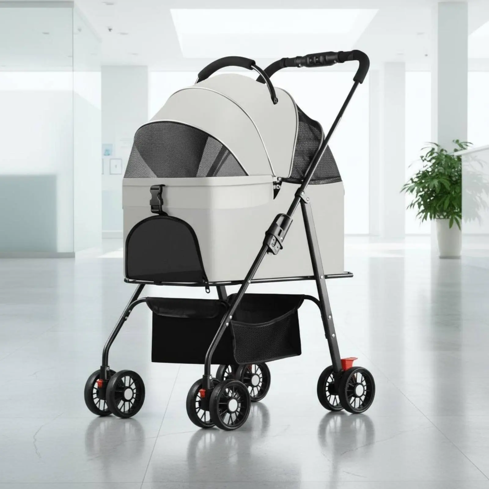 Detachable Pet Pet Carriage Single-Hand Fold Foldable Dog Cat Pet Carriage 4-Wheel Pet Travel System Mesh Panels for Small Dogs
Detachable Pet Pet Carriage Single-Hand Fold Foldable Dog Cat Pet Carriage 4-Wheel Pet Travel System Mesh Panels for Small Dogs