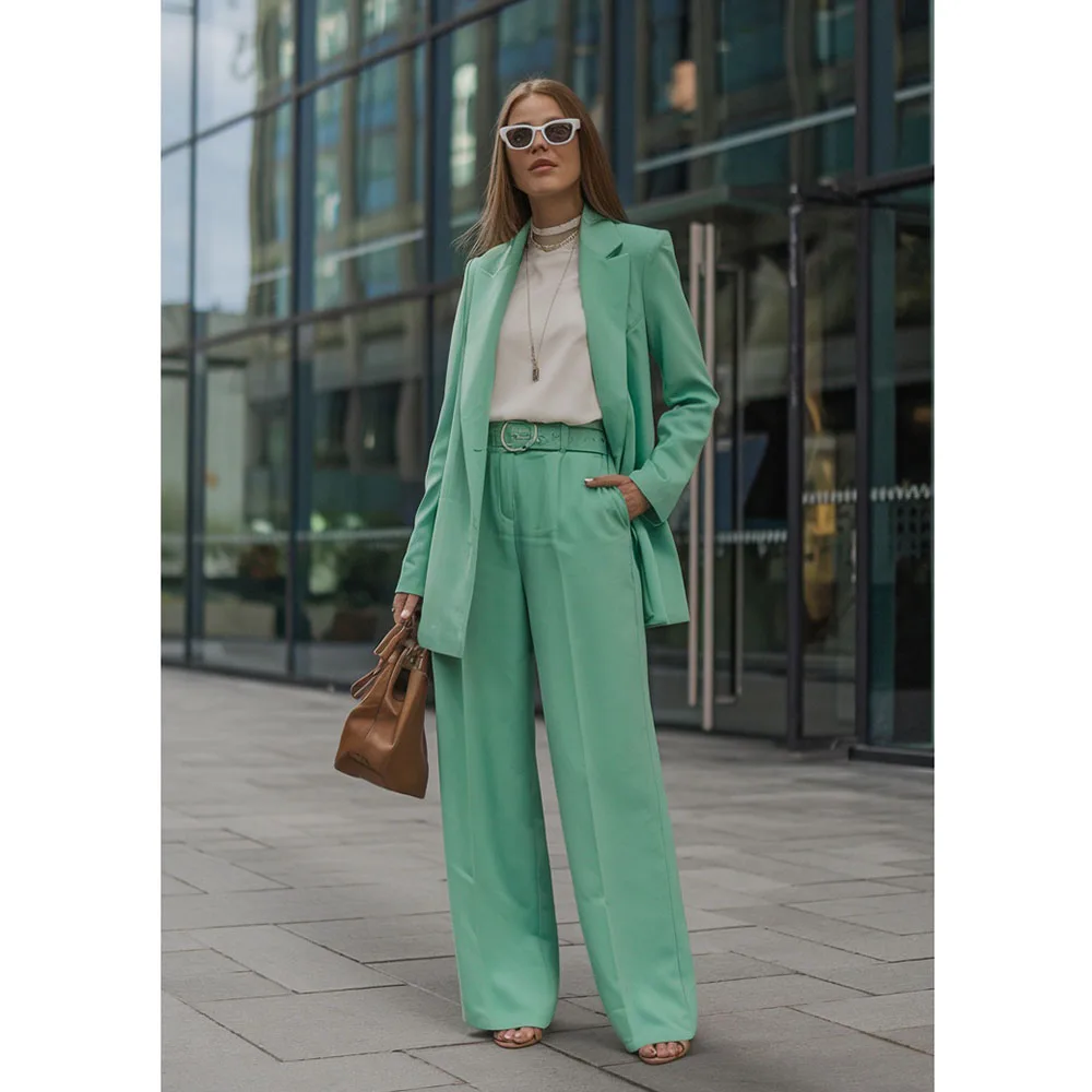 Elegant Women's Suit Sets One Button Peak Lapel Jacket Pants Two Piece Sets Woman Outfit Smart Fit Office Lady Female Clothing
Elegant Women's Suit Sets One Button Peak Lapel Jacket Pants Two Piece Sets Woman Outfit Smart Fit Office Lady Female Clothing